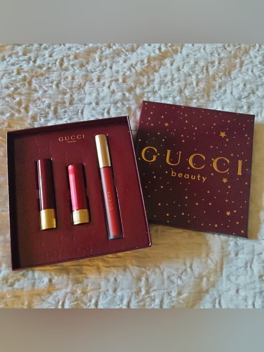 509 Gucci Rosso Ancora Lipstick Trio Gift Set